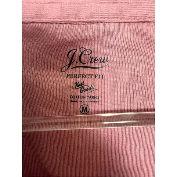 J Crew Perfect-fit V-neck polo dress BA916 Medium Pink Rose - Picture 2 of 5